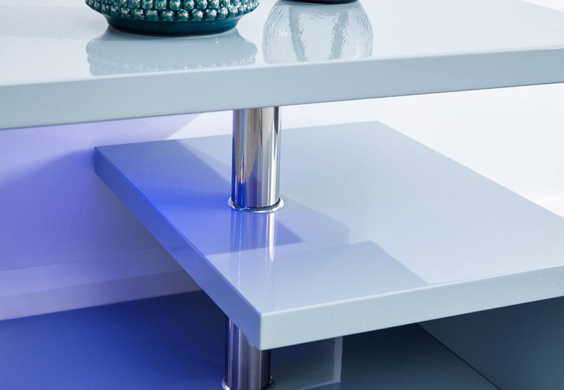 Arctic High Gloss LED Coffee Table-Grey