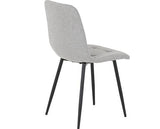 FENTON DINING CHAIR (X2 PER BOX) - LIGHT GREY FABRIC