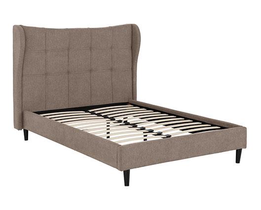 VERONA 5' BED - BROWN FABRIC