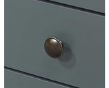 Alva 3 Drawer Bedside - Dark Grey