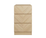 Ciaro 3 Drawer Bedside Table- Euro Oak