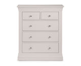 Clementine 3+2 Drawer Chest- Light Grey