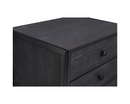 Zulu Nightstand with 3 Drawers-Black