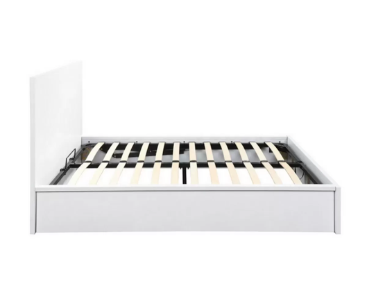 Oslo Double Ottoman Bed - White