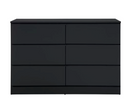 Oakley 6 Drawer Chest- Black
