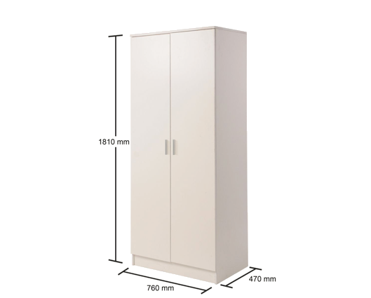Original 2 Door Wardrobe-White