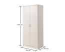 Original 2 Door Wardrobe-White