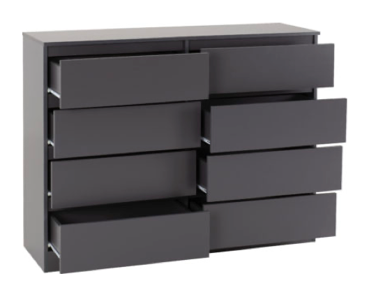 Marcus 8 Drawer Chest - Grey