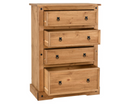 Corona 4 Drawer Dressing Table - Distressed Waxed Pine