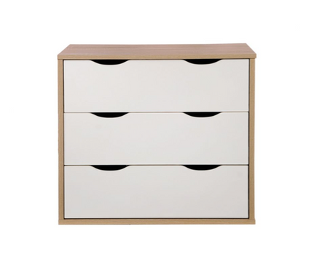 Atrix 3 Drawer Chest-White