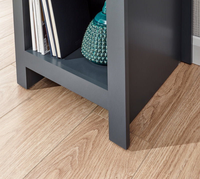 Lachlan Side Table with Shelf-Blue
