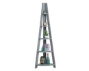 Corner Ladder Bookcase-Grey