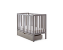 Space Saver Cot, Under Drawer & Eco Plus Foam Mattress-Taupe Grey