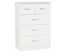 Neptune 3+2 Drawer Chest - White Gloss