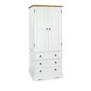 Corona White 2 Door, 3 Drawer Wardrobe