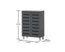 Tall 2 Door Shoe Cabinet-Dark Grey