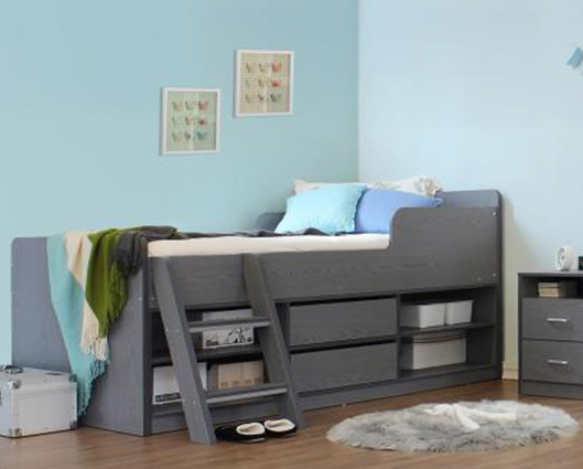 Franklin Low Sleeper Bed - Grey