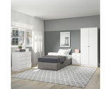 DENVER 2 DOOR WARDROBE BEDROOM SET - WHITE GLOSS