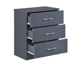 Highbury 3 Drawer Chest - Dark Grey