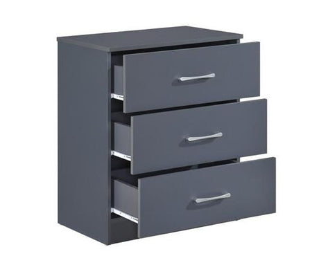 Highbury 3 Drawer Chest - Dark Grey