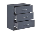 Highbury 3 Drawer Chest - Dark Grey