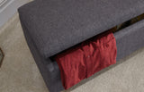 Scorento Ottoman Storage Unit-Charcoal Grey