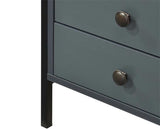 Alva 3 Drawer Bedside - Dark Grey