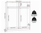 MALVERN 4 DOOR WARDROBE - GREY