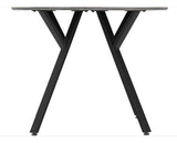 ATHENS ROUND & AVERY DINING SET (X4 CHAIRS) - CONCRETE/SAPPHIRE BLUE VELVET