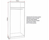 DENVER 2 DOOR WARDROBE - WHITE GLOSS