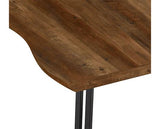 QUEBEC WAVE & LUKAS DINING SET (X4 CHAIRS) - MEDIUM OAK EFFECT/GREY VELVET