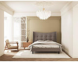 VERONA 5' BED - BROWN FABRIC