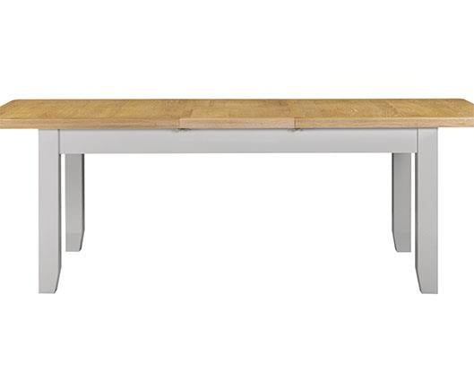 WINDSOR LARGE EXTENDING DINING TABLE - PEBBLE GREY/OAK