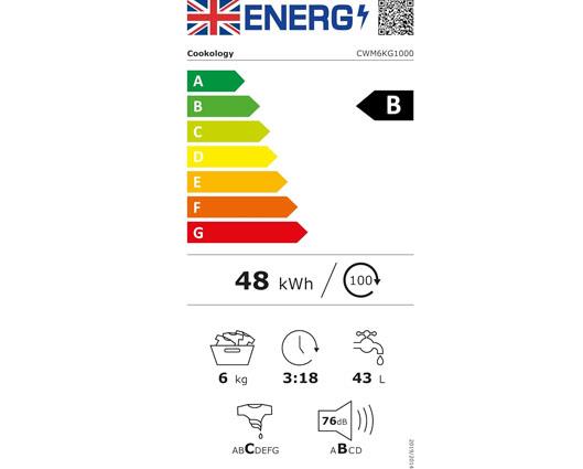 Cookology CWM6KG1000 6kg 1000 spin Washing Machine