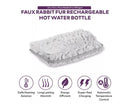 Rechargeable Hot Water Bottle - Grey Faux Fur