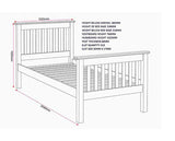 MONACO 3' HIGH END BED - DARK GREY/OAK EFFECT