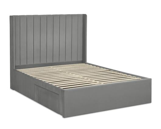 Leila Dual Storage Door Bed Steel Grey - King