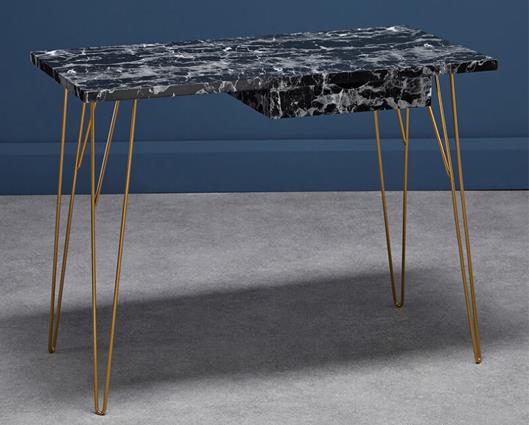 Fabina Desk- Black Marble