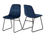 LUKAS DINING CHAIR (X2 PER BOX) - SAPPHIRE BLUE VELVET
