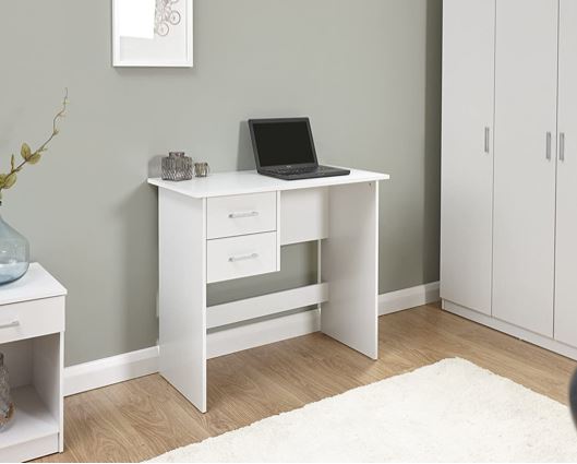 Princeton 2 Drawer Desk-White
