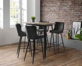 Leena Velvet Bar Stool-Grey