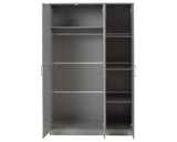 DAKOTA 3 DOOR WARDROBE BEDROOM SET - LIGHT GREY