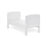 Grace Mini Cot Bed, Under Drawer + Fibre Mattress - White