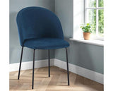 BOSTON DINING CHAIR (X4 PER BOX) - SAPPHIRE BLUE VELVET