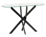 SHELDON CONSOLE TABLE - CLEAR GLASS/BLACK