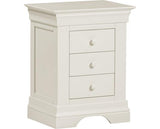 BORDEAUX 3 DRAWER BEDSIDE - IVORY