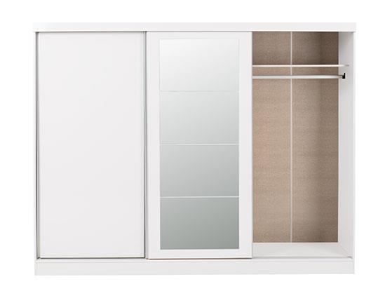 NEVADA 3 DOOR SLIDER WARDROBE - WHITE GLOSS