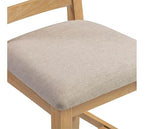 WINDSOR CROSS BACK DINING CHAIR (X2 PER BOX) - NATURAL OAK/OAT FABRIC