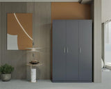 DAKOTA 3 DOOR WARDROBE - DARK GREY