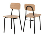 WARREN 1+2 DINING SET - RUSSET OAK EFFECT/BLACK